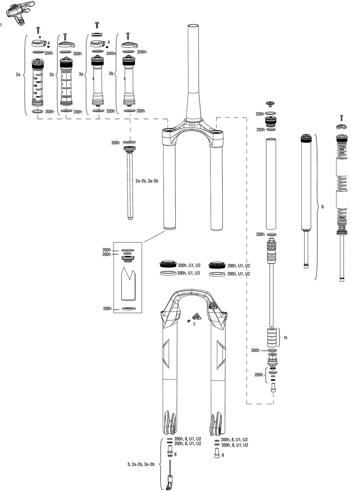 Rockshox Federgabel Recon Silber RL 27,5 Federgabel RS Recon Sil.RL 120 mm Schwarz