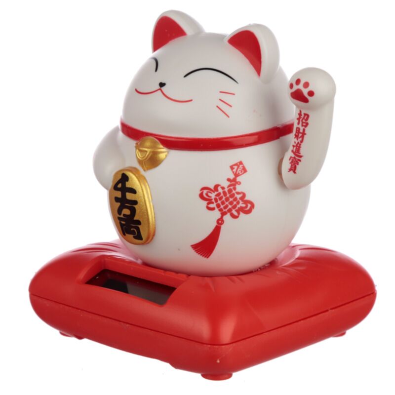 Winkende Katze-Solarzellen-Solarkumpelfigur