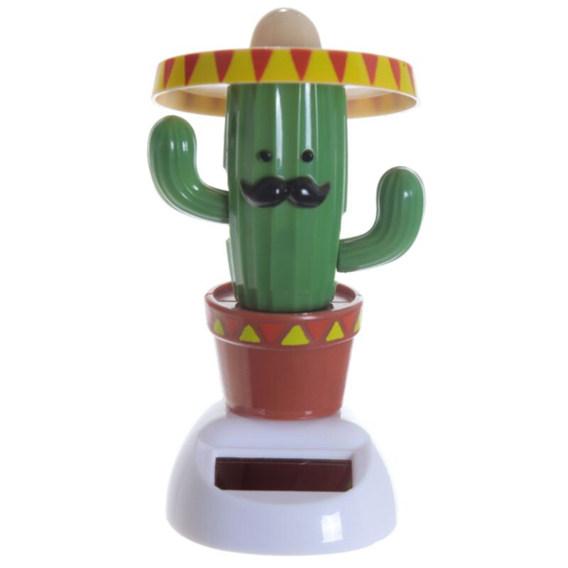Kaktus mit Sombrero-Solarzellen-Solarkumpelfigur