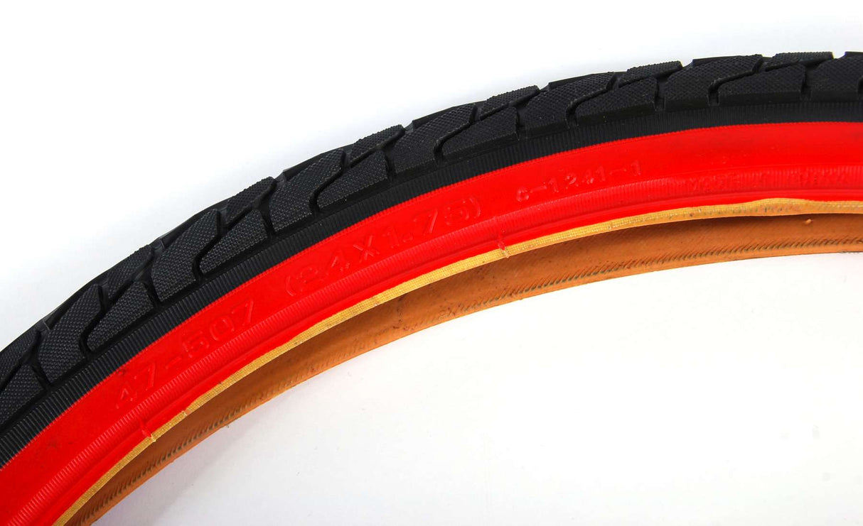Volare Tire - 24 Zoll - Rotschwarz - Kinderfahrrad
