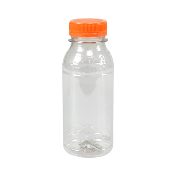 Pet flesje 250cc + oranje dop (240 stuks)