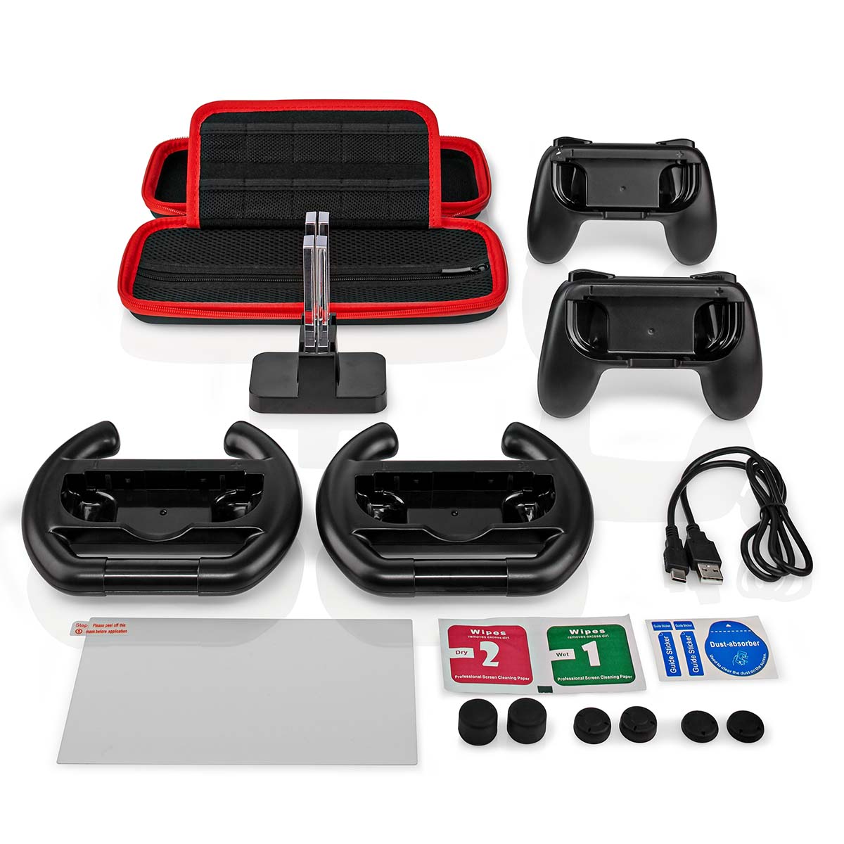 Nedis Gaming-Starterkit | Geeignet für: Nintendo Switch (OLED) | 13-in-1 – gnswkit110bk