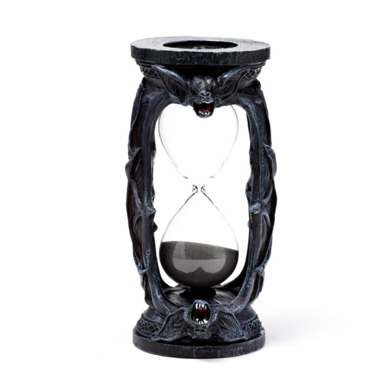 Sanduhr mit Fledermausflügeln