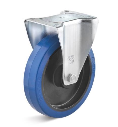 Torwegge Bockrolle Gummi blau ø160 Kunststoff