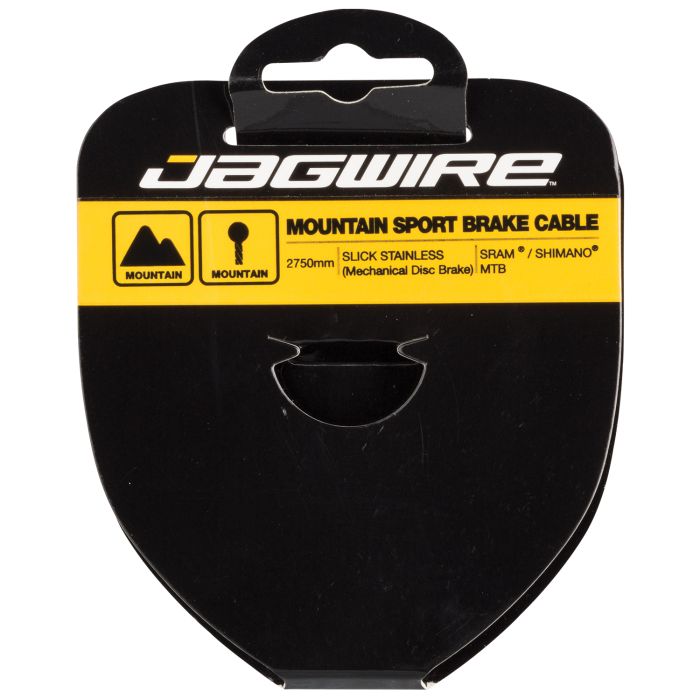 Jagwire Mountain-Bremskabel – Sport-Slick-Edelstahl – 1,5 x 2750 mm – Sram Shimano