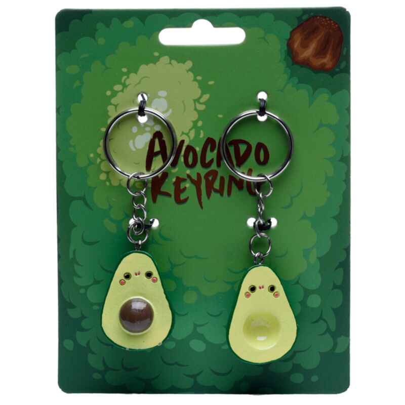Kawaii Avocado-Set mit 2 Schlüsselanhängern