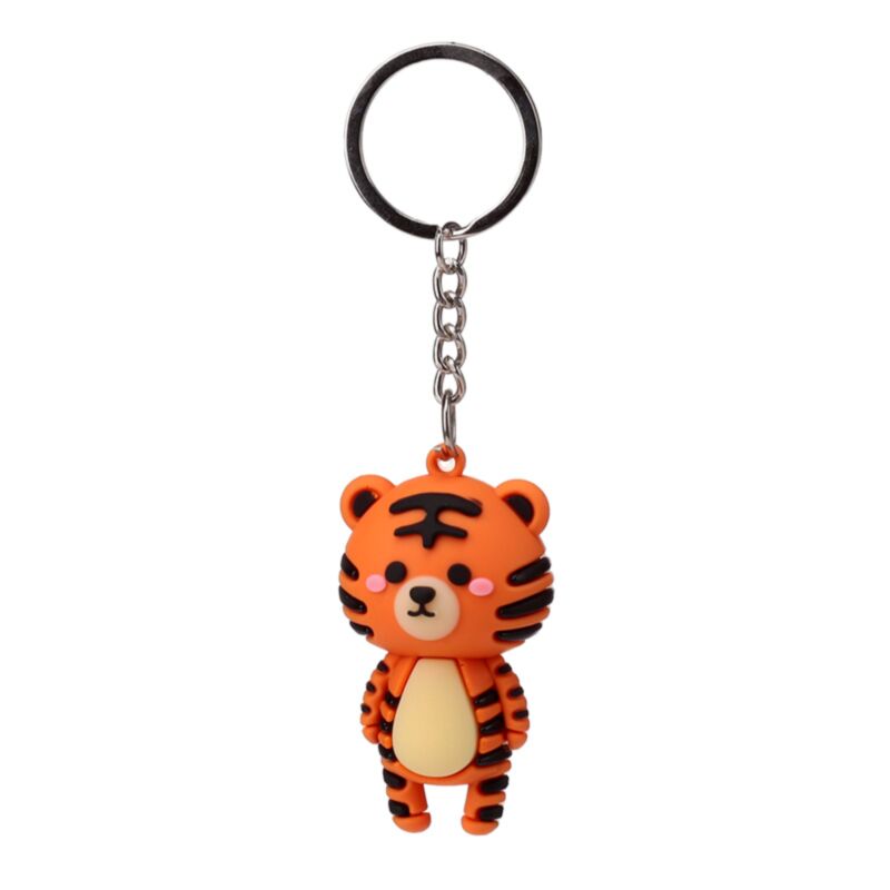 Alfie der Tiger Adoramals 3D-PVC-Schlüsselanhänger