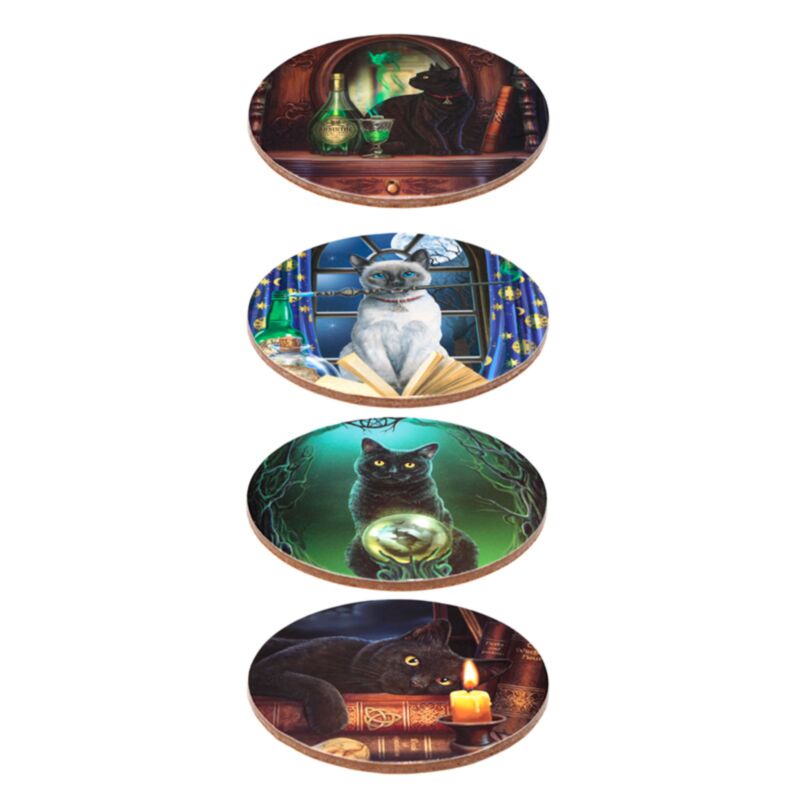 Lisa Parker Magic Cat Set mit 4 Untersetzern