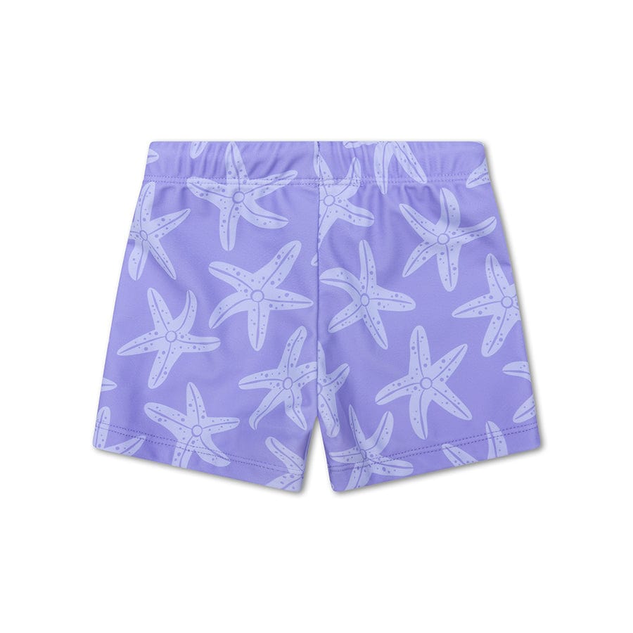Seestern | Lila UV-Schwimmboxer für Jungen