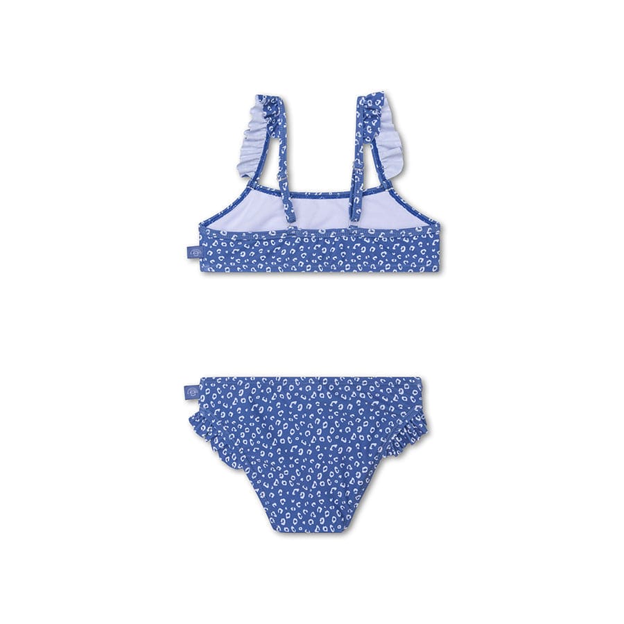 Leopard | Blauer UV-Bikini für Mädchen