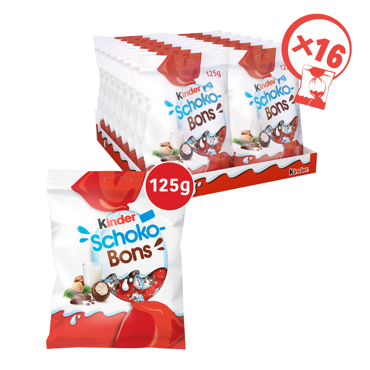 Kinder-Schokoladenbeutel (8x 125gr)