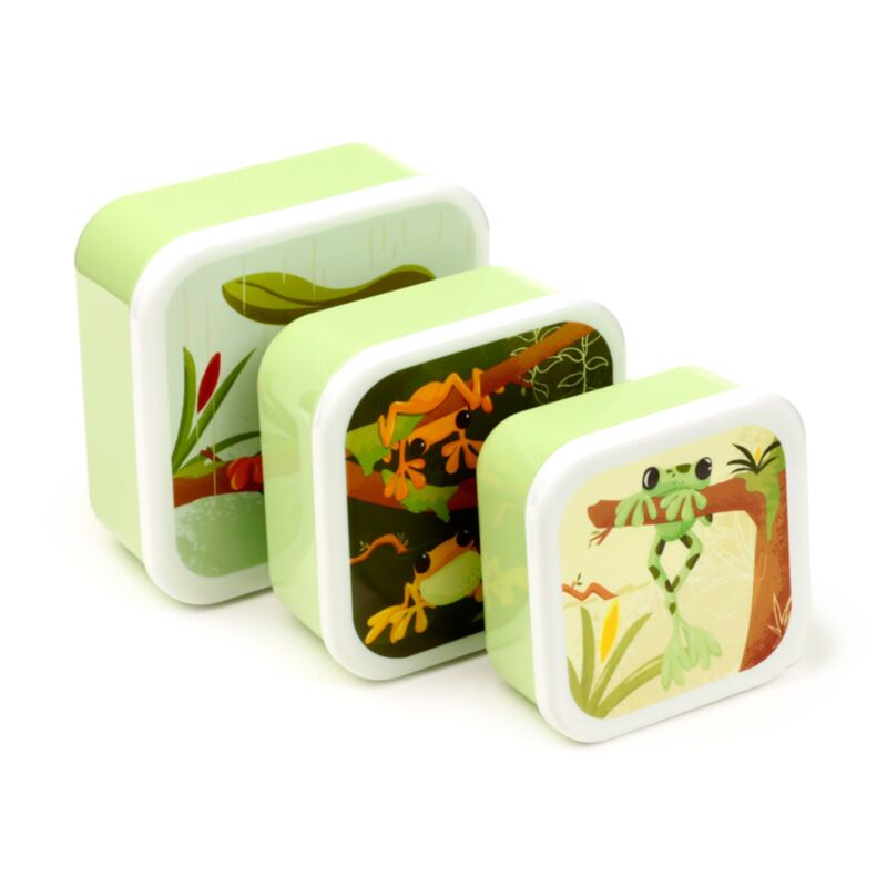 Set 3 Lunchbox M L XL tropischer Laubfrosch