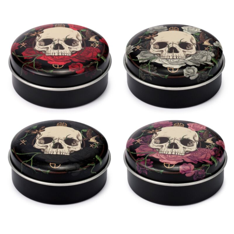 Totenkopf-Rosen-Lippenbalsam in der Dose