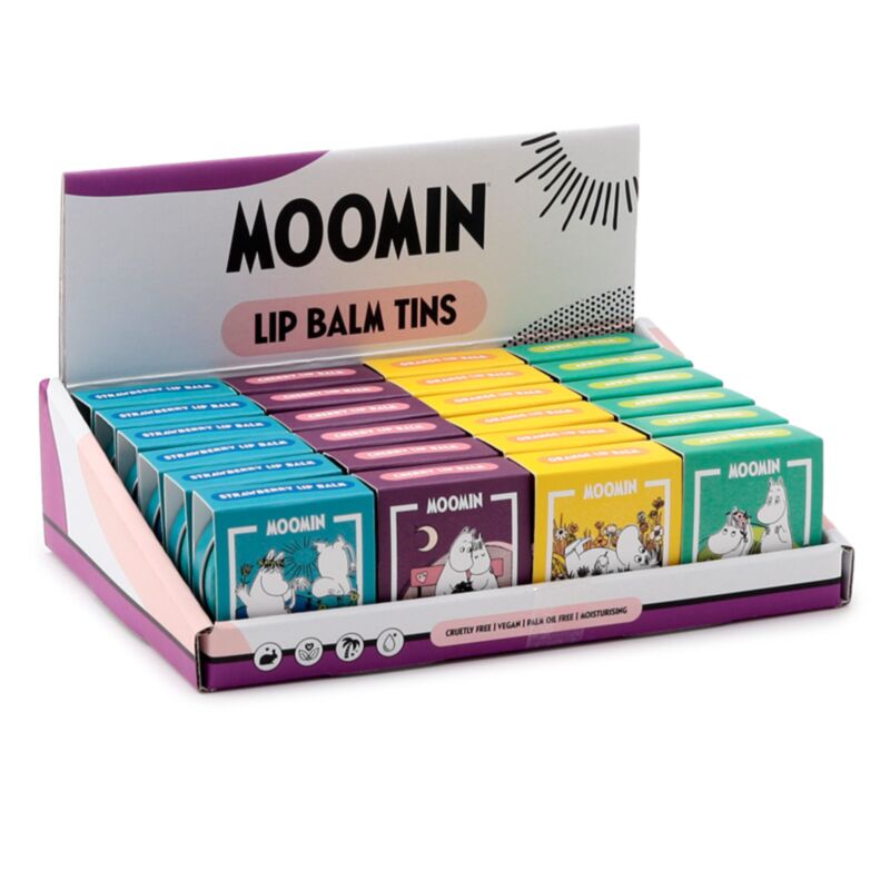 Mumin-Lippenbalsam in einer Dose