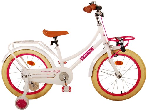 Volare Excellent Kinderfahrrad - Mädchen - 18 Zoll - Weiß - 95% versammelte sich