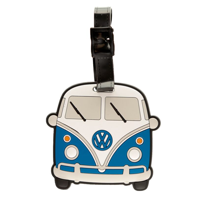 Blaues PVC-Kofferetikett für Volkswagen Van VW T1