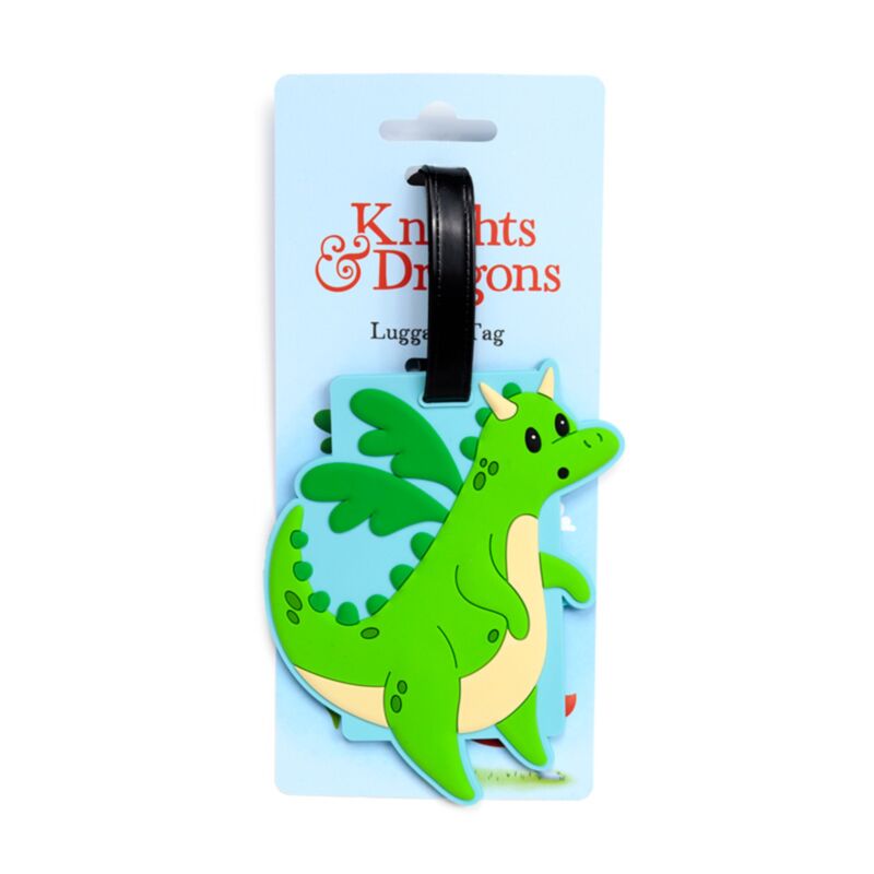 Ritter-Drachen-Drachen-PVC-Kofferetikett
