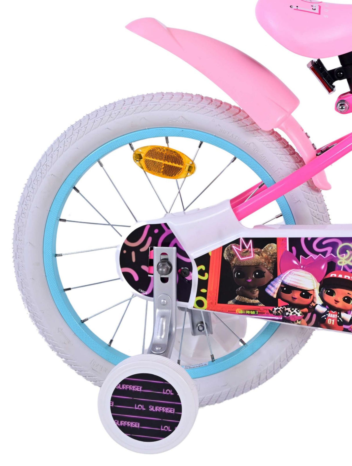 Volare Puppen-Kinderfahrrad – Mädchen – 16 Zoll – Rosa