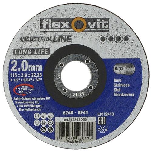 Flexovit dss industrial 230x2,5x22,23 a24v t41 edelstahl | 25 Stück