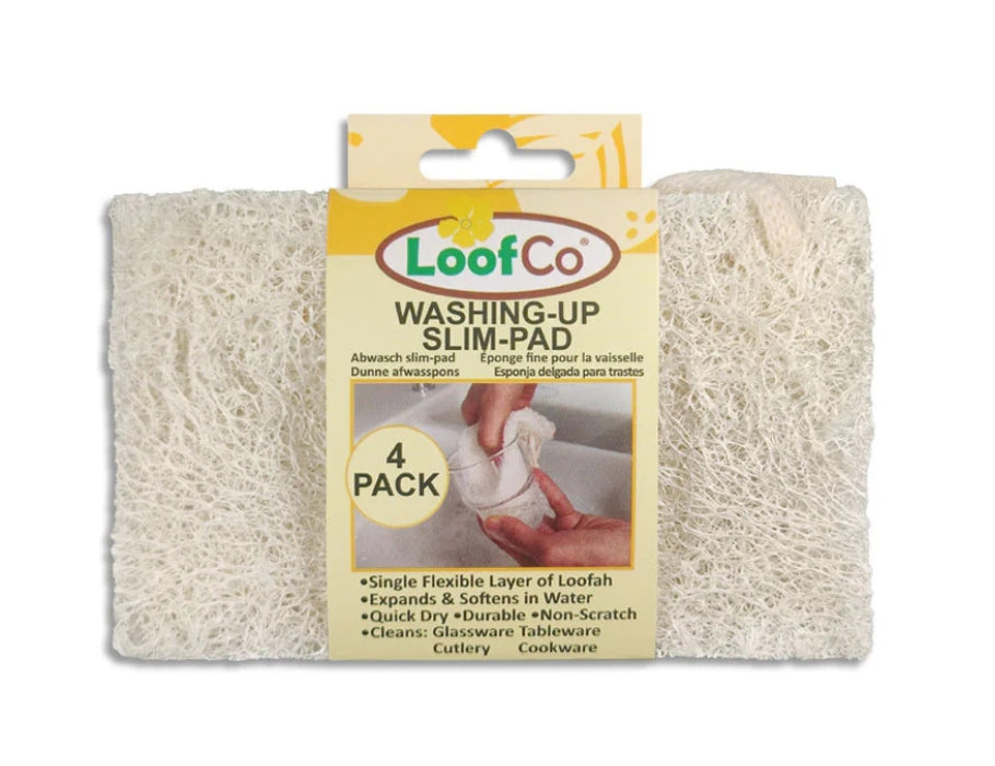 Loofco Reinigungsschwämme Luffa - dünn - 4 Stück