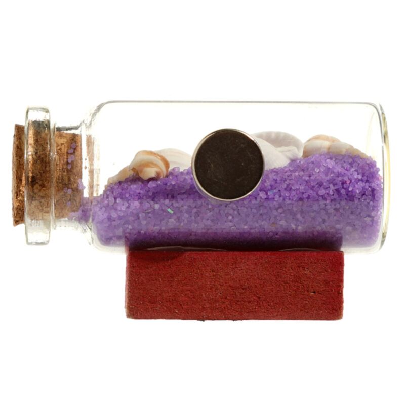Farbige Sandschalen-Flaschenstrand-Souvenirmagnet
