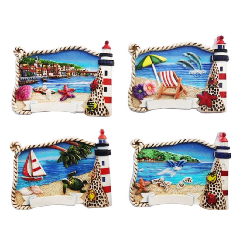 Strand-Leuchtturm 3D-Meeresstrand-Souvenirmagnet