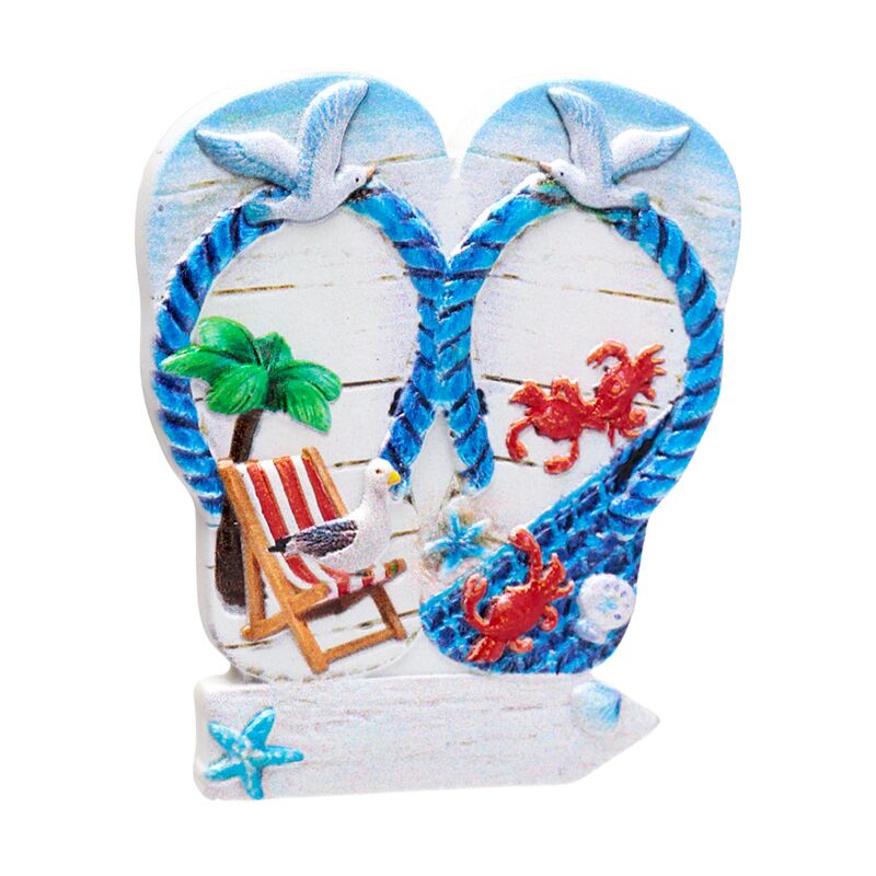 Strandschuhbrett 3D-Meeresstrand-Souvenirmagnet