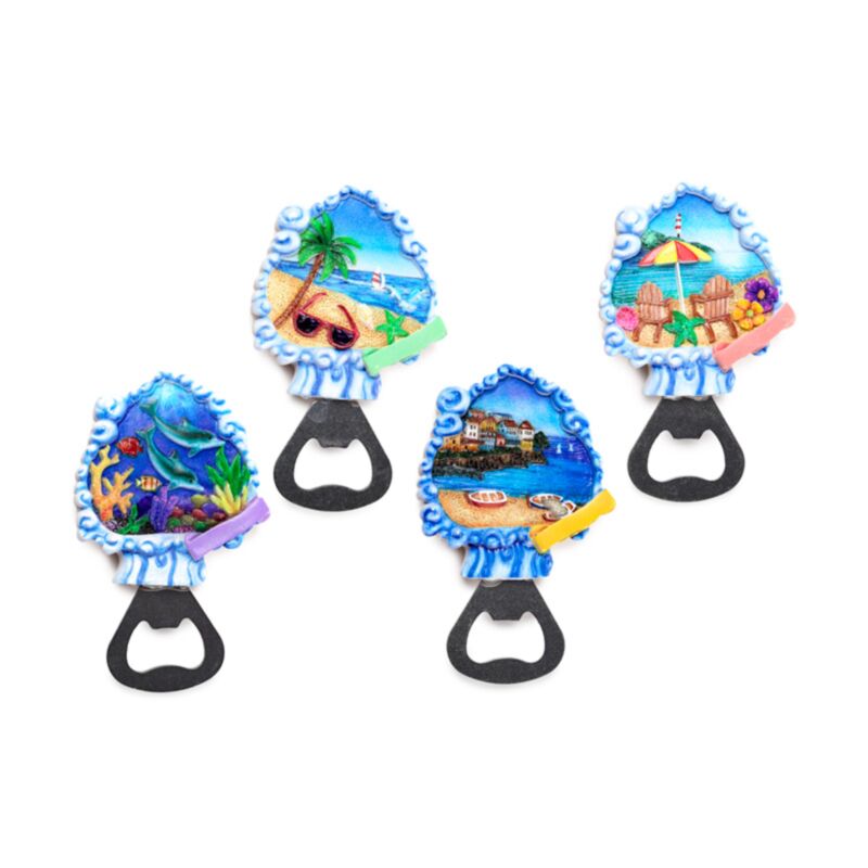 Strand-Souvenir-Magnet-Flaschenöffner Strandkai