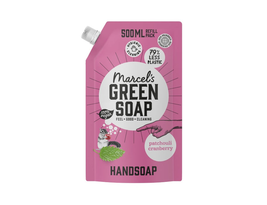 Marcels grüne Seife Handseife Patchouli Cranberry 500ml Navulzak