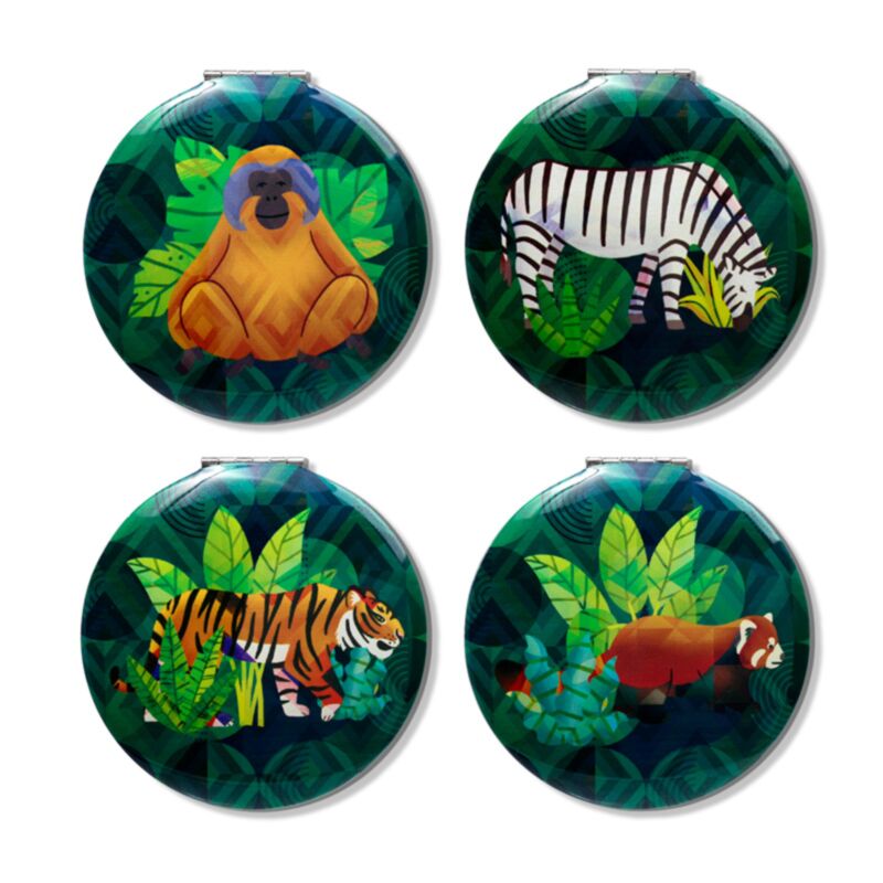 Kompakter Schminkspiegel in Tierform