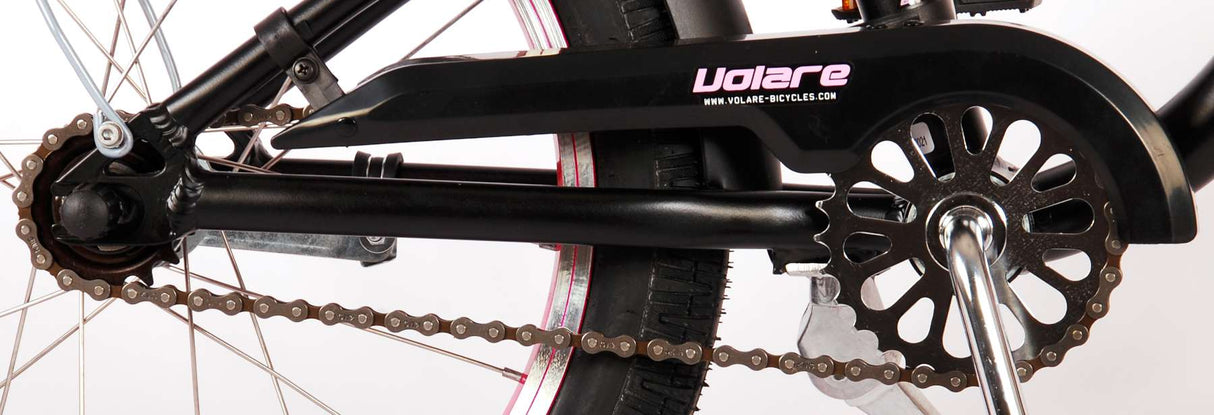 Volare Miracle Cruiser Kinderfahrrad - Mädchen - 18 Zoll - Matt Black - Prime Collection