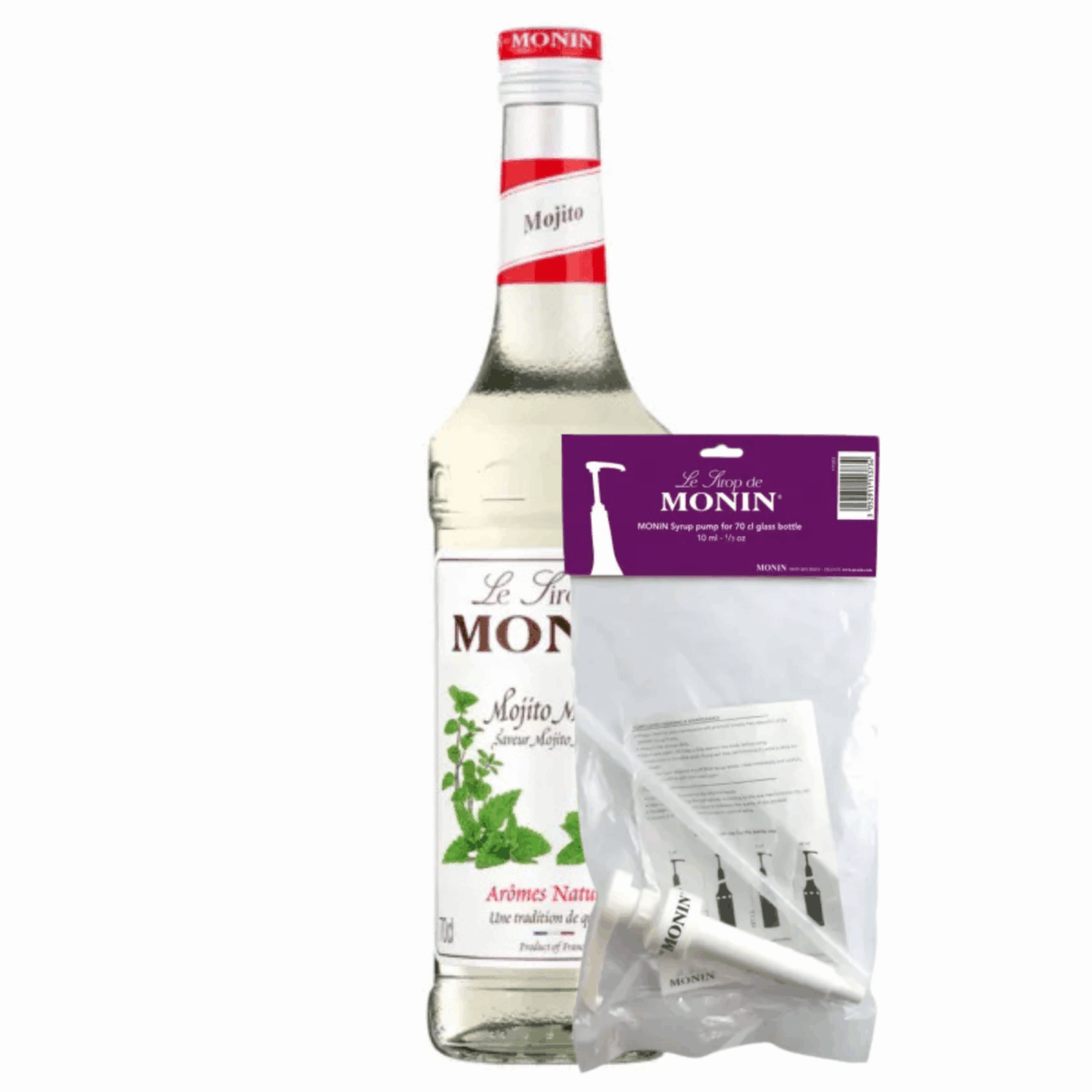Monin Siroop Mojito Minze (70 cl) + Siroop Pompje (10 ml)