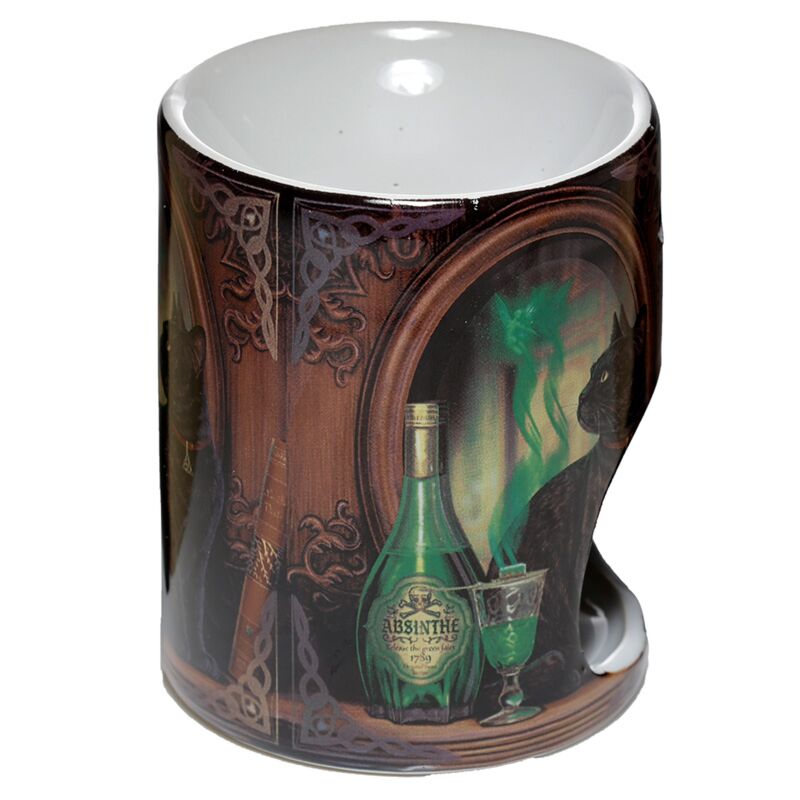 Lisa Parker Absinth-Katze-Duftbrenner aus Keramik