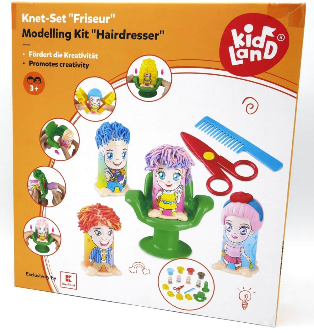Playgo Friseursalon Teigset Matte Friseurstuhl.