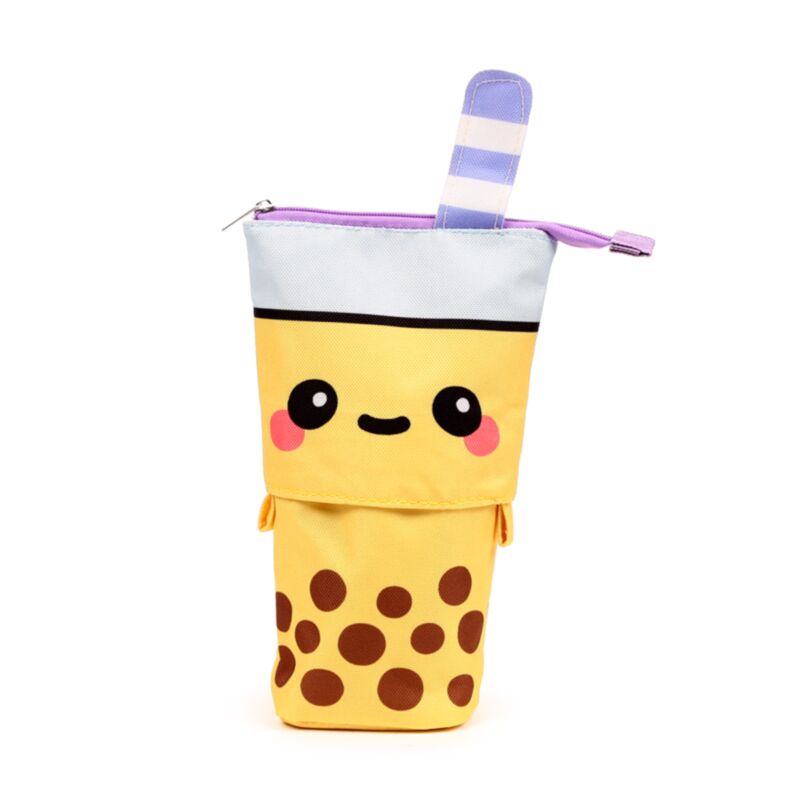 Foodiemals Boba de Bubble Tea Pop-up-Federmäppchen aus Segeltuch
