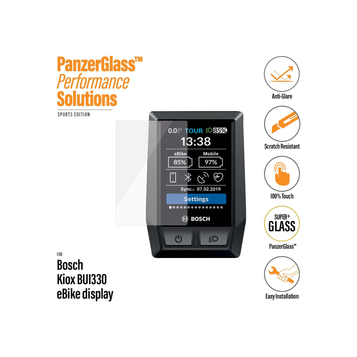 Panzglass Bosch Kiox Bui330 Screen Protector ist anti -reflektiv