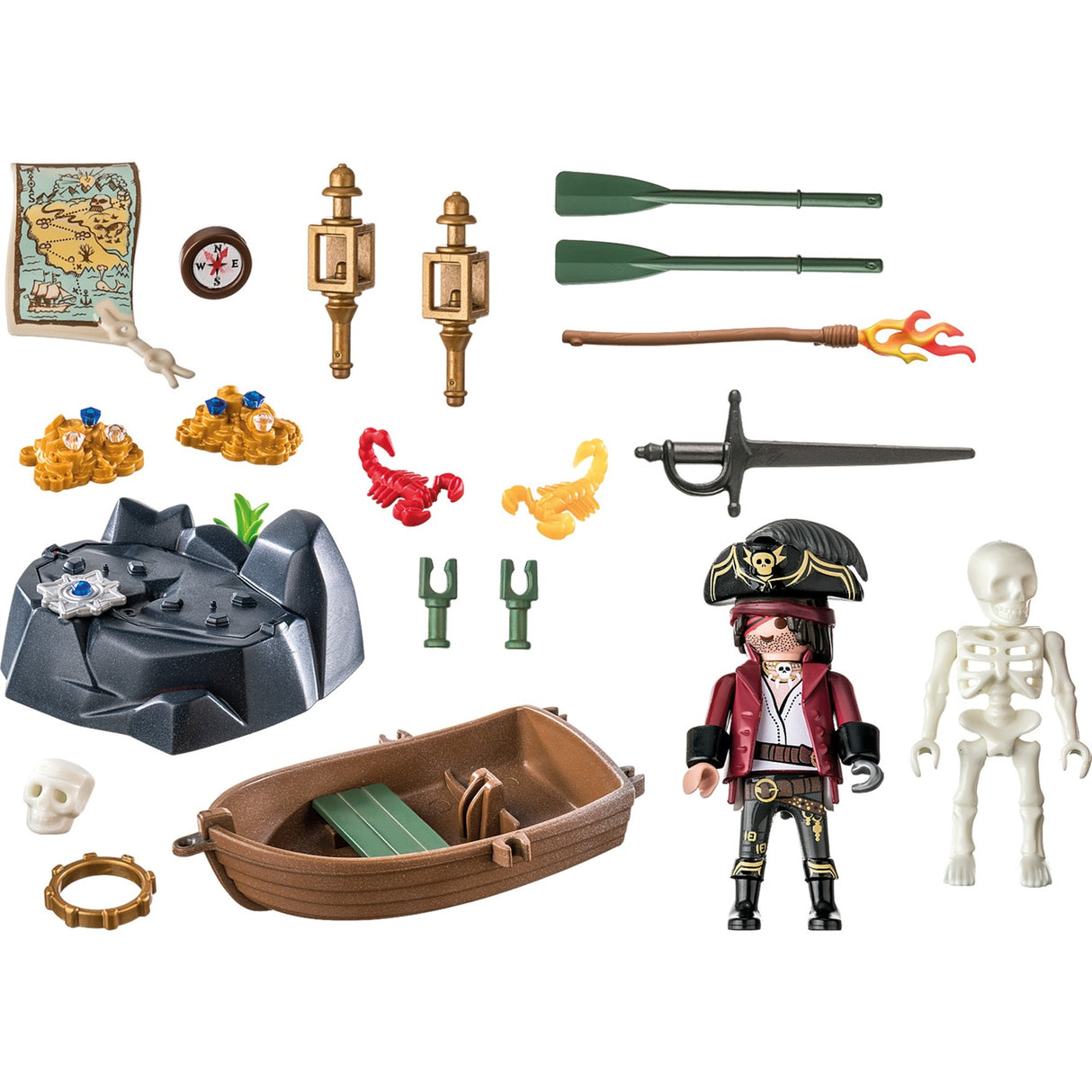 Playmobilstarterpack Pirat mit Ruderboot 71254