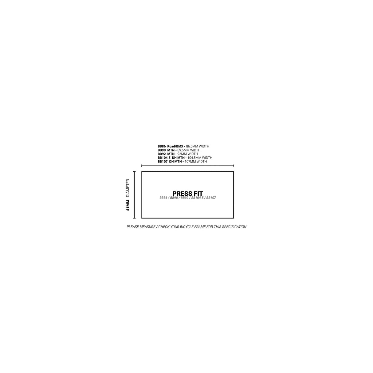 Praxis Tretlageradapter M30 BB86 Road BMX BB90 BB92 MTB