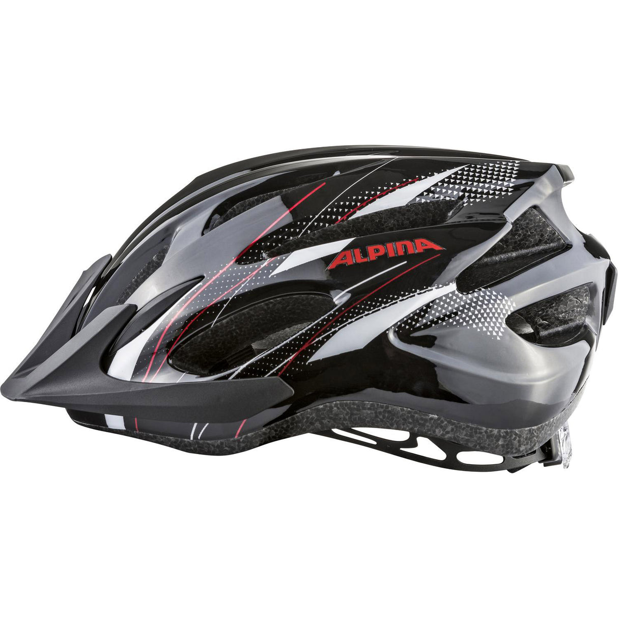 Alpina Sport-MTB-Helm MTB17 54-58 glänzend schwarz weiß rot