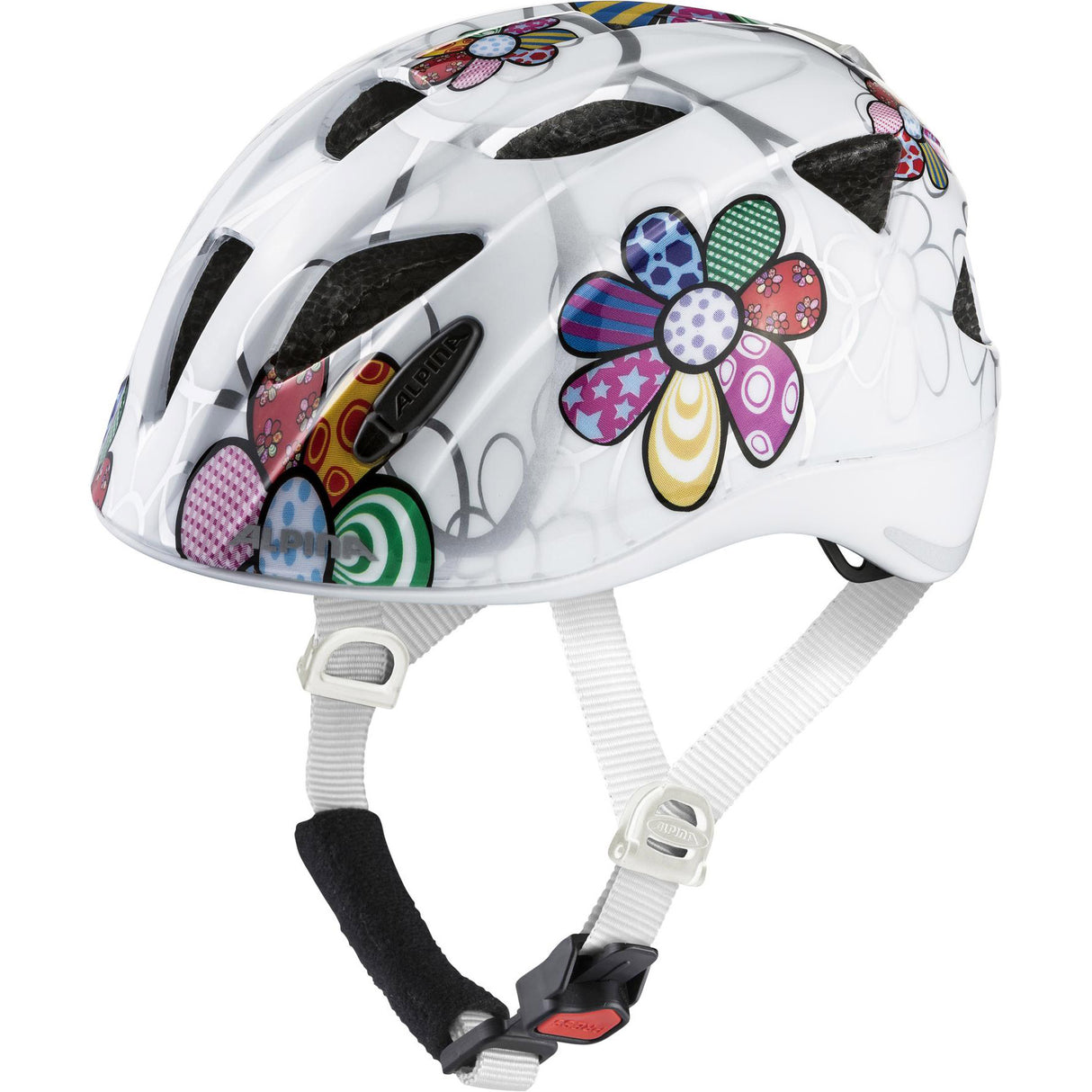 Alpina Sports Kinderhelm Ximo Flash White Flower 47-51 Glanz