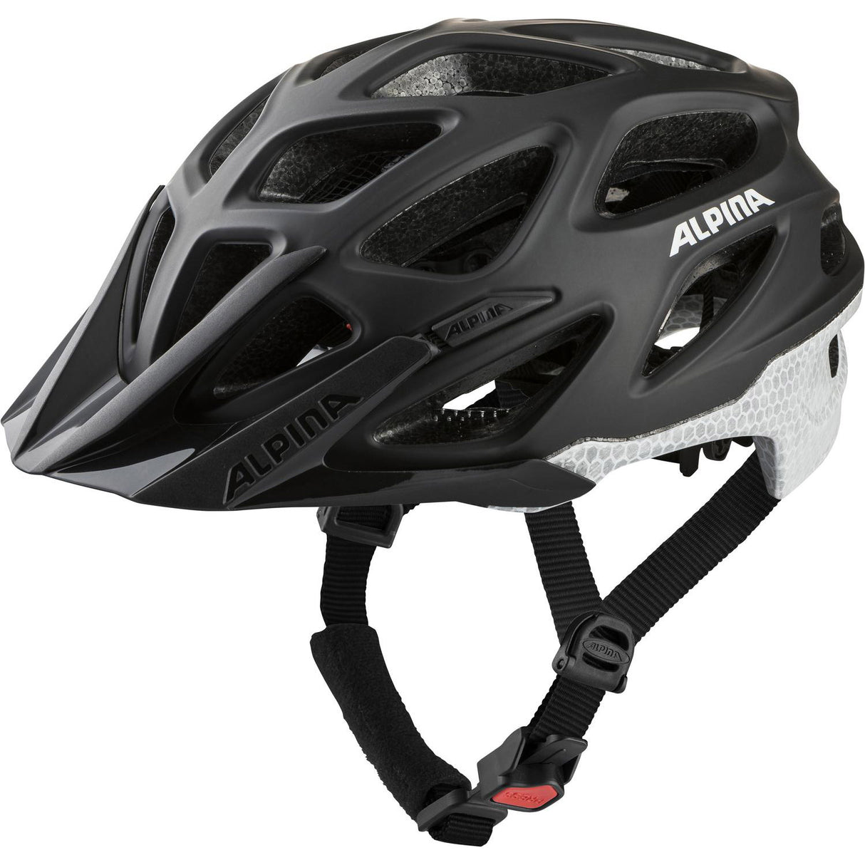 Olympische Sportbekleidung Alpina Sport MTB Helm Mythos reflektierend 59-64 Schwarz