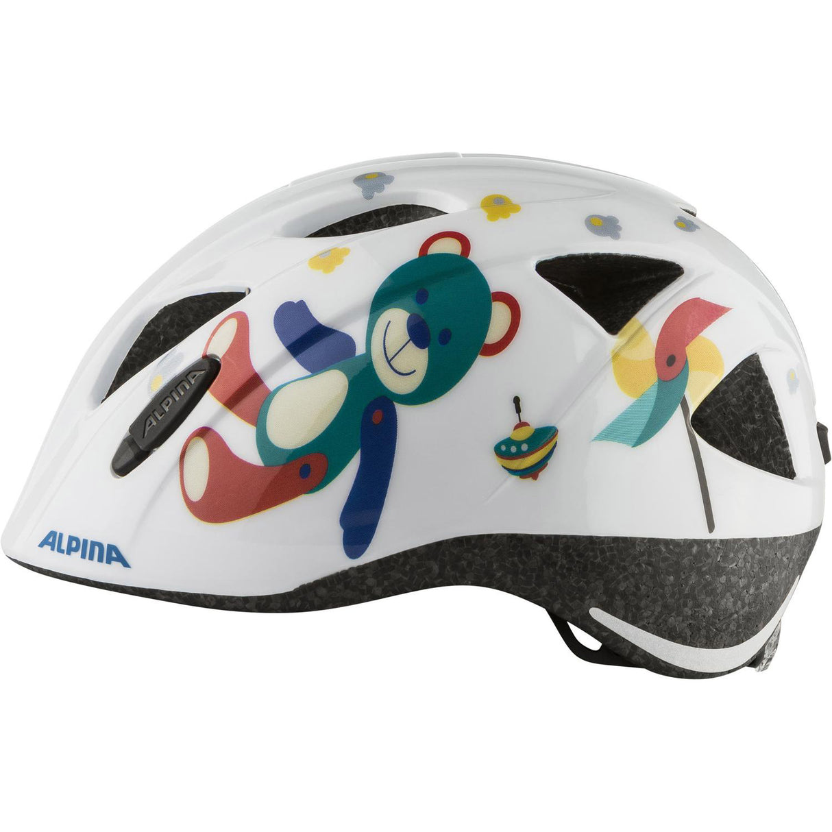 Alpina Sports Kinderhelm Ximo White Bear 49-54 Glanz