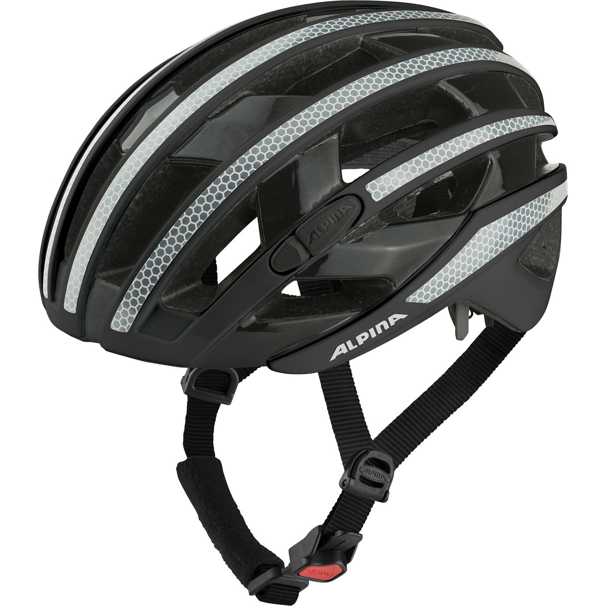 Alpina Sport-Rennhelm Ravel reflektierend 51-56 glänzend schwarz