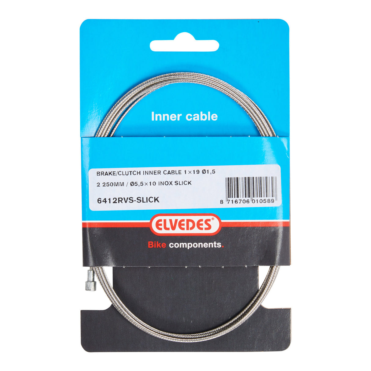 ELVEDES REM BINNenkabel 2250 mm Edelstahl V-Nipple