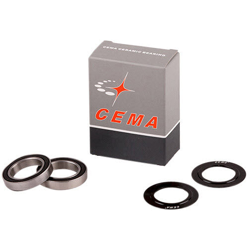Cema Kugellagerset für 24mm Innenlager Edelstahl schwarz
