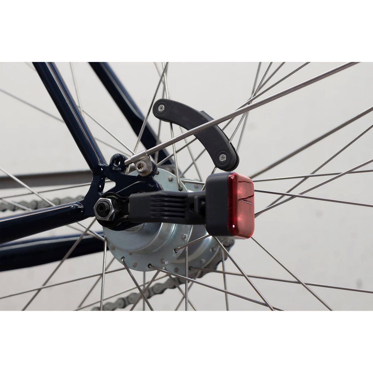 Fahrradbeleuchtung AMS Constant Stahl rot weiß 4-teilig