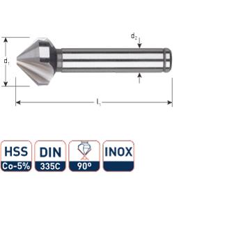 Rotec Senkfräser 90°. Edelstahl 10,0 mm