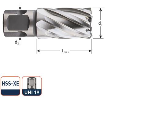 Rotec Kernbohrer HSS-XE Silver-Line 46,0 mm SL30