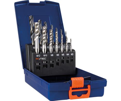 Rotec 7+7 Stk. Kass. Maschinengewindebohrer blind 35° + Präzisionsbohren - 900.2008c - 900.2008c