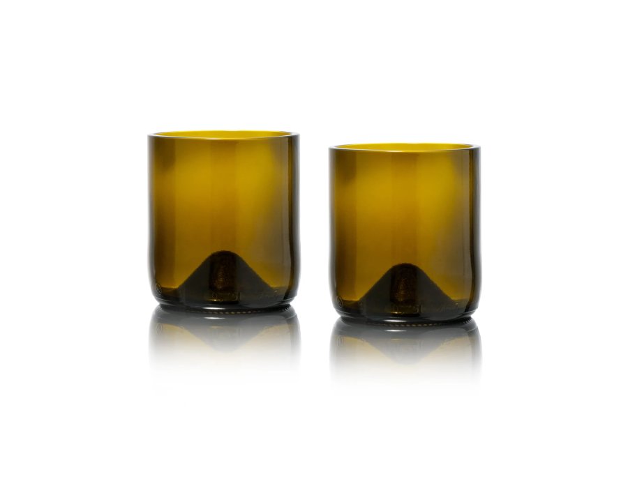 Abgebildetes Glas - kurzes Getränk - 2 -pack - Olive